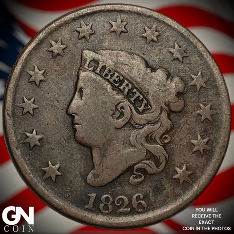 1826 Coronet Head Large Cent  Q6369 Cover