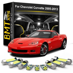 For 2005 -2013 Chevrolet Corvette C6 White LED Interior Light Bulb Package Kit - Foto 1 di 10