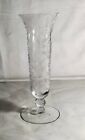 Cambridge Crystal Rose Point 8" High Footed Flower Vase #6001