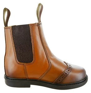 JUNGEN KINDER LEDER CHELSEA HÄNDLER STIEFELETTEN ANZIEH KINDER BRAUN SCHUHE GRÖSSE - Bild 1 von 5