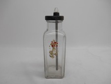 Antique MEDICINE SQUARE GLASS BOTTLE MEDICAL APPARATUS EQUIPMENT Unique Old Vtg