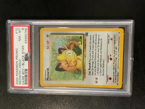 Tarjeta promocional PSA CASI COMO NUEVA - MEOWTH #10 Black Star Holo  - Imagen 1 de 2