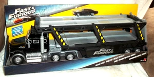 FAST & FURIOUS MEGA TRAILER TRANSPORTER & DODGE CAR BY MATTEL NEW IN BOX 2016 - Picture 1 of 7