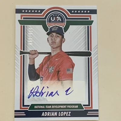 Adrian Lopez 2022 PANINI USA Stars and Stripes  Auto 175/399 - Image 1 of 2