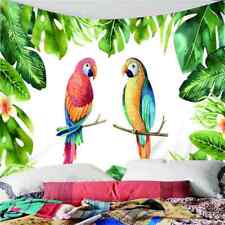 Beautiful Parrot On Branch 3D Wall Hang Cloth Tapestry Fabric Decorations Decor