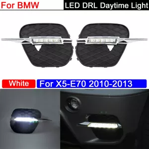 Daytime Running Lights LED DRL Fog Lamp Replacement Bumper For BMW X5/E70 10-13 - Picture 1 of 9
