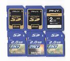 Lot Of 6x PNY 2GB SD Camera Memory Cards