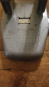 Vintage Mutual Punch #50 Made In Worcester, Mass USA 2 Hole Punch - Picture 1 of 4