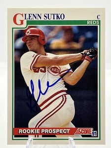 1991 Score Glenn Sutko #767 Rookie Autograph Cincinnati Reds Signed RC