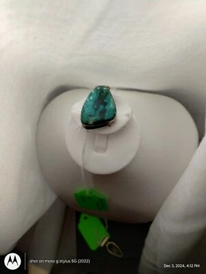 Colgante CRISCOCOLA y MALAQUITA .925 Plata de Ley 31x21mm. Foto 1 de 3