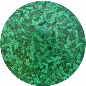 17'' green marble table top coffee dining center inlay green malachite Z125 - Picture 1 of 4