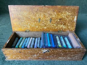 Lote de trabajo pastel tiza suave en caja de madera Daler Rowney P287 - Imagen 1 de 10