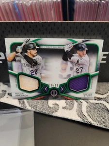 2021 Topps Tribute Nolan Arenado/Trevor Story Dual Jersey/Bat Relic /99 - Picture 1 of 4
