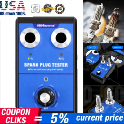 Detector de furo duplo analisador testador de vela de ignição 110-240V para carro 12V - Imagem 1 de 4