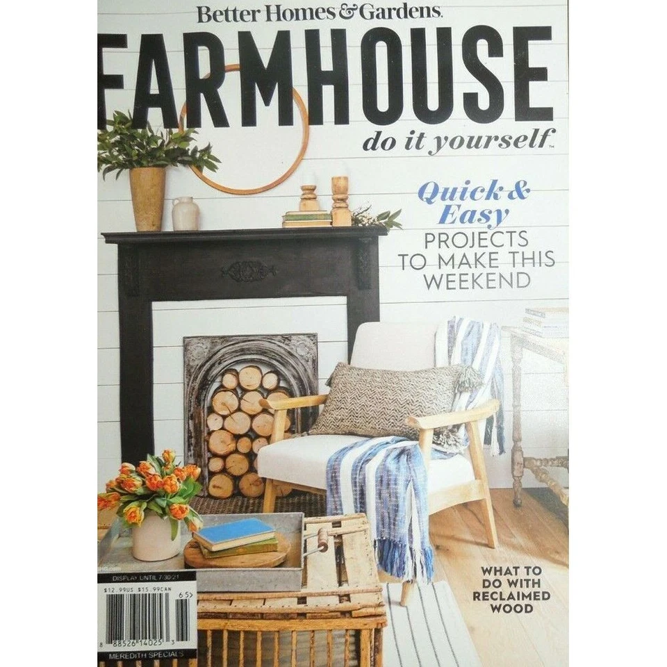 FARMHOUSE bh&g DO IT YOURSELF projects for weekend QUICK & EASY reclaimed wood - Image 1 of 4