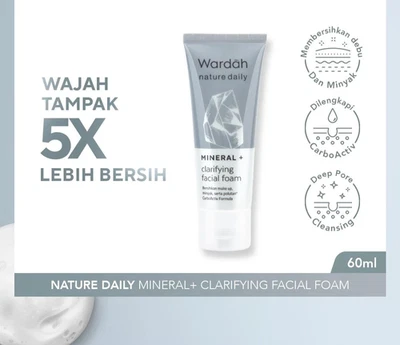 WARDAH Nature Daily Mineral+ Espuma Facial Clarificante - Lavado Facial a Limpiador Foto 1 de 4
