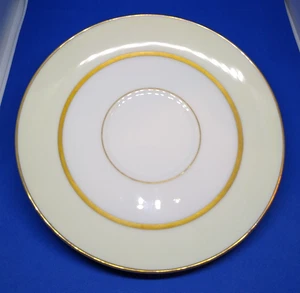 Mikado China Harmony hell cremeweiß goldfarbener Rand Untertasse Japan 5-5/8" - Bild 1 von 6
