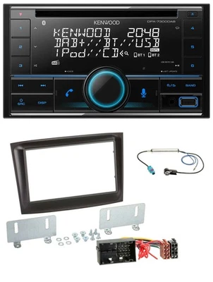 Kenwood CD 2DIN DAB USB MP3 Bluetooth Autoradio für Fiat Doblo ab 2015 schwarz - Bild 1 von 4