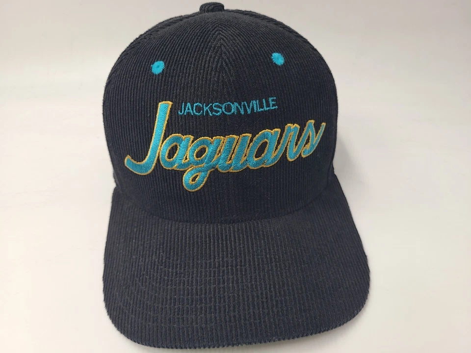 Jacksonville Jaguars Pana Script Mitchell & Ness Snapback Gorra Gorra NFL Negra Foto 1 de 4