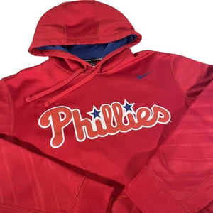 Nike Therma-Fit Philadelphia Phillies MLB Pullover Grafica Felpa con Cappuccio Uomo Medium - Foto 1 di 11