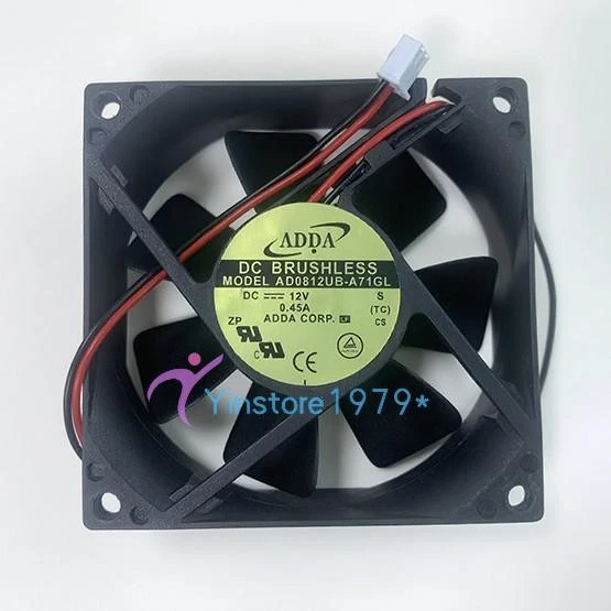 1 Pc. New  AD0812UB-A71GL Cooling Fan 8025 DC12V 0.45A 8CM 2Pin - Image 1 of 1