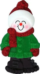 Male Name Snowboy Elijah Personalized Christmas Tree Ornament - Picture 1 of 2