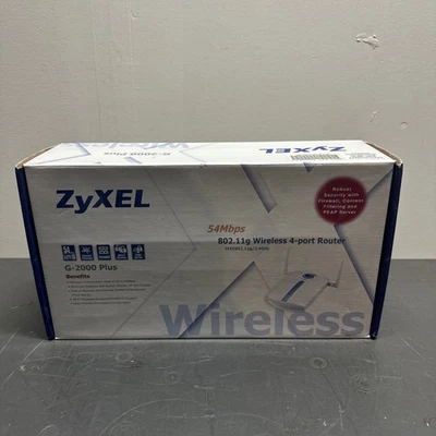 NEW ZyXEL Zyair G-2000 Plus 54 Mbps 4-port 10/100 Router Wireless - Image 1 of 4