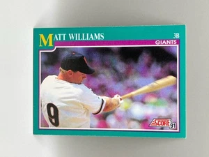 Matt Williams San Francisco Giants 1991 SCORE #189 EX Combined Shipping - Photo 1/4