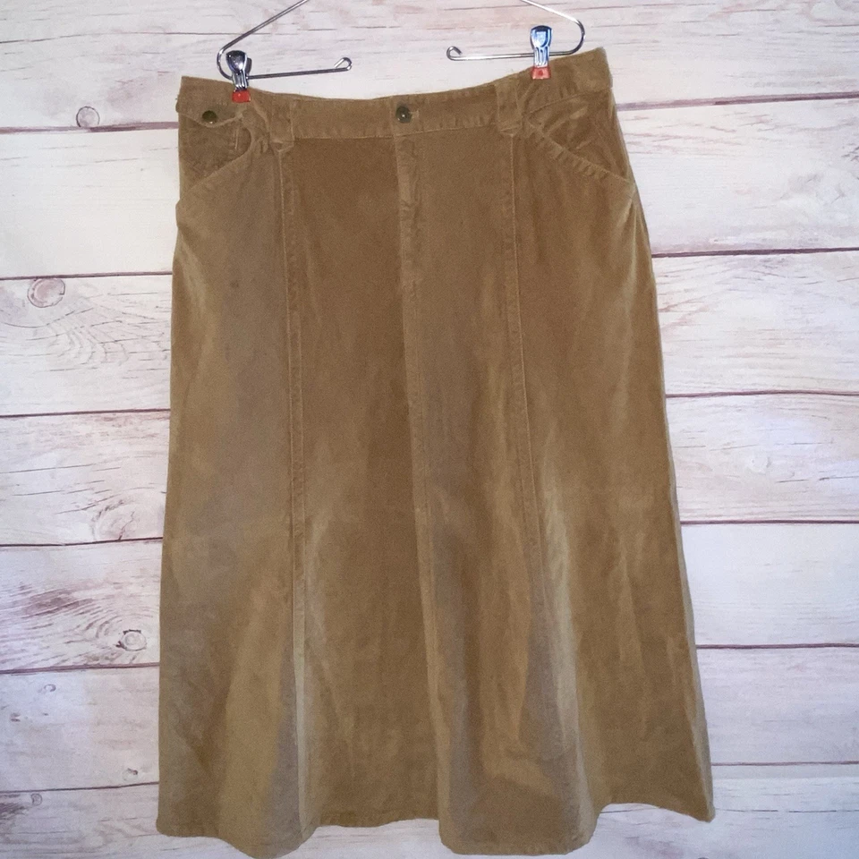 Falda Eddie Bauer Mujer 16 Tostada Pana Country Vaquera Otoño Dinero Antiguo Maxi A17 Foto 1 de 4