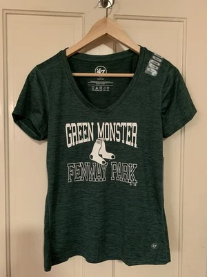 BNWT 47 Brand Women’s Boston Red Sox Green Monster Polyester V Neck Tee- Size S - Image 1 of 4