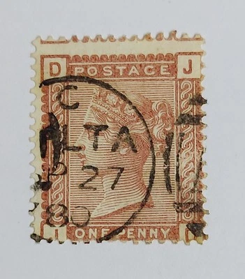 1880 Great Britain QV 1d Venetian red A25 Used Abroad in Malta SG Z91 - Image 1 of 3