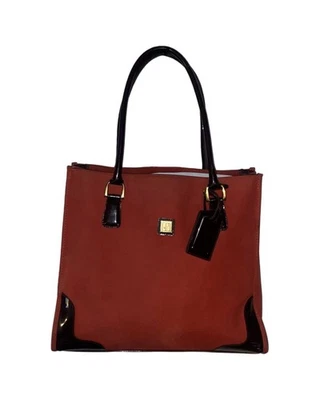 Diane Von Furstenberg Leather Tote Bag with Black Handles - Image 1 of 4