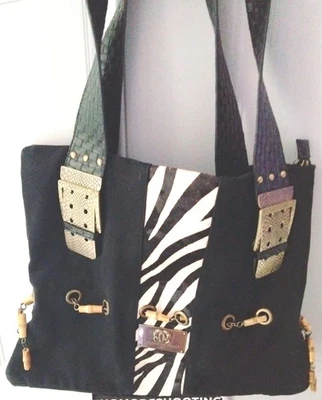 Original by Sharif Blue Purse Handbag Black And White Shoulder Bag  - Image 1 of 4