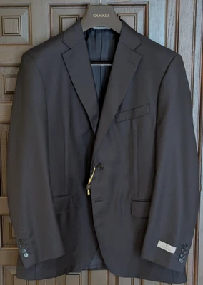 Chaqueta de Traje CANALI Calce Clásico 100% Lana AZUL MARINO, Modelo 13290, Talla 42 R (52 EU) Foto 1 de 4