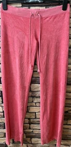 Vtg Juicy Couture Womens Pink Y2K Towel Terry Track Pants Size Medium - See Desc - Picture 1 of 7