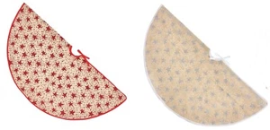 Christmas Tree Skirt Red or Silver Winter Star Design PL185719 - Picture 1 of 5