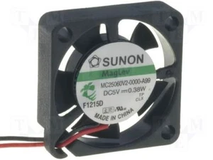 Sunon Lüfter 25x25x6mm MF25060V2-A99 DC 5V 10000 U/min 18dBA Vapolager 2 Litzen - Bild 1 von 1