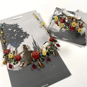 Nuevo con etiquetas Juego de Collar y Pulsera Disney Parks Kingdoms + Castles Belle - Imagen 1 de 3