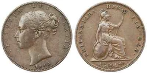 Gran Bretaña - 1 Farthing 1843 - Victoria - Imagen 1 de 3