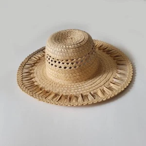 Handmade Women Natural Straw Hat Made in Guatemala Size 56 (M) - Picture 1 of 12
