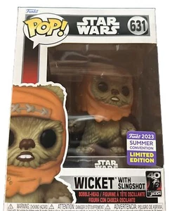 Funko Pop! Vinyl: Star Wars - Wicket with Slingshot (SDCC) #631 - Picture 1 of 5