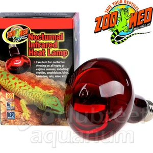 Nocturnal Infrared Red Incandescent Reptile Heat Lamp 50W/75W/100W/150W Zoo Med - Picture 1 of 2