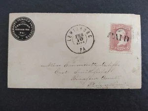 Pennsylvania: Lewisburg 1863 University Female College Advertising Cover - Bild 1 von 2