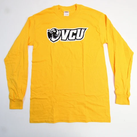 VCU Rams Gildan Heavy Cotton Long Sleeve Shirt Men's Gold New Cover