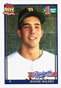 1991 - Topps --- Ronnie Walden -- Card # 596 --- Los Angeles Dodgers - Picture 1 of 2