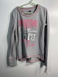 RBX girls long sleeve grey shirt size large 6X postive vibes - Picture 1 of 4