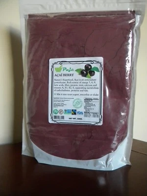 PAJE POWDER ACAI Assai powder berry 32oz 2lb Superfood anti-age protein detox fib OM3 PAJE