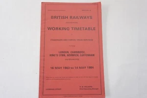 1983 Eastern Region Railway Working Timetable Section LB Cambridge Norwich - Bild 1 von 7