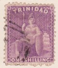(F197-16) 1863 Trinidad 1/- violet stamp  (P)
