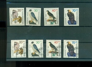 BERLIN 442-445 Jugendm. Greifvögel je 1 x ** + gestempelt, Mi. 9,50 € - Bild 1 von 2